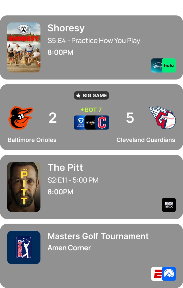 Streamline schedule preview